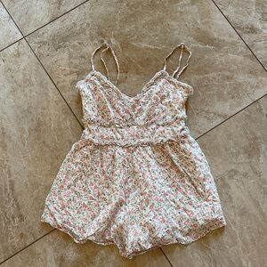 Altar'd State White and Pink Floral Dress size small